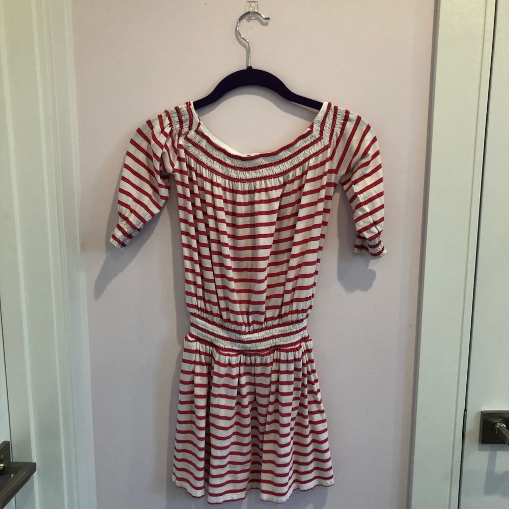 splendid girls off the shoulder stripe dress